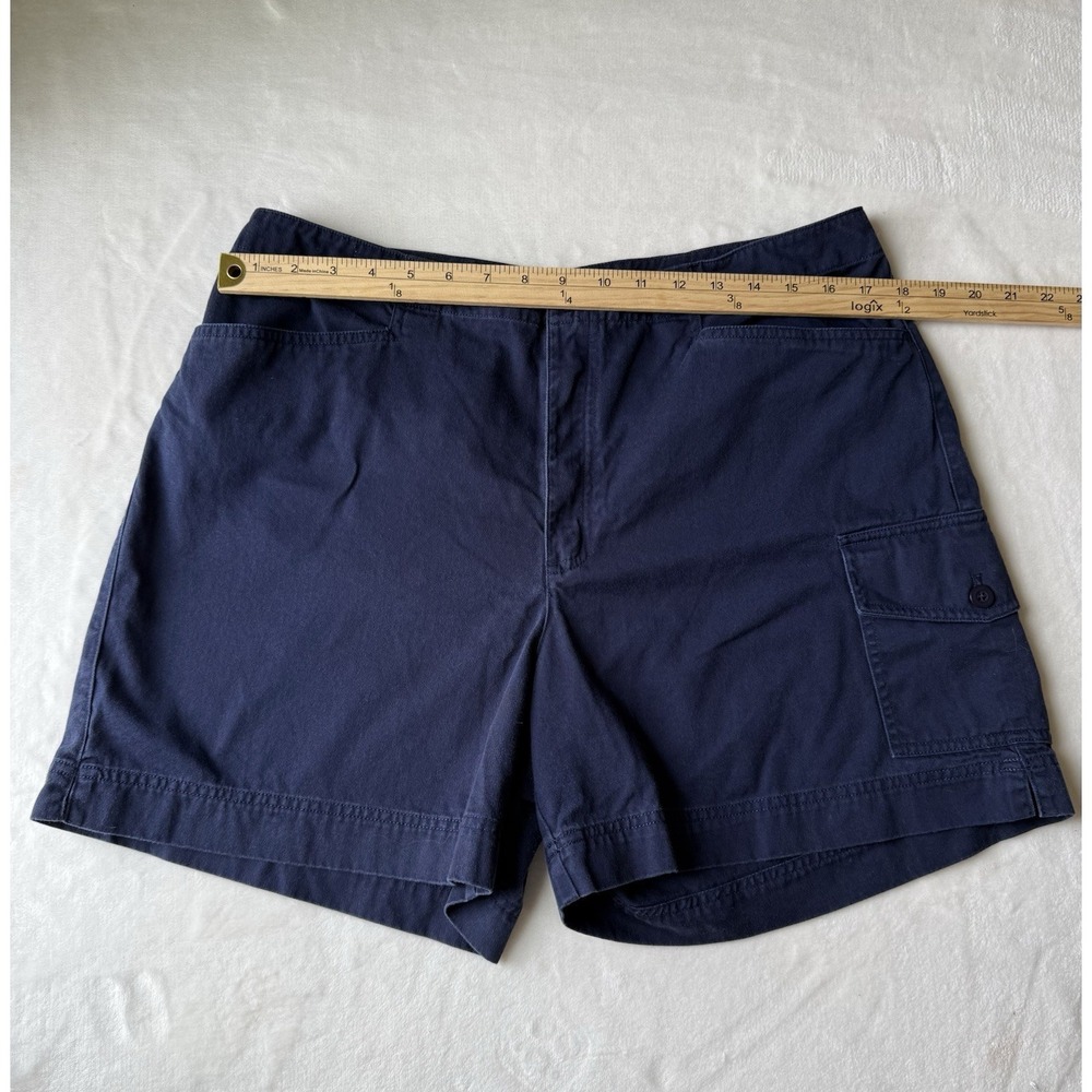 Dressbarn 100% Cotton Size 14 Navy Blue Pocket Chino Shorts - Picture 4 of 7